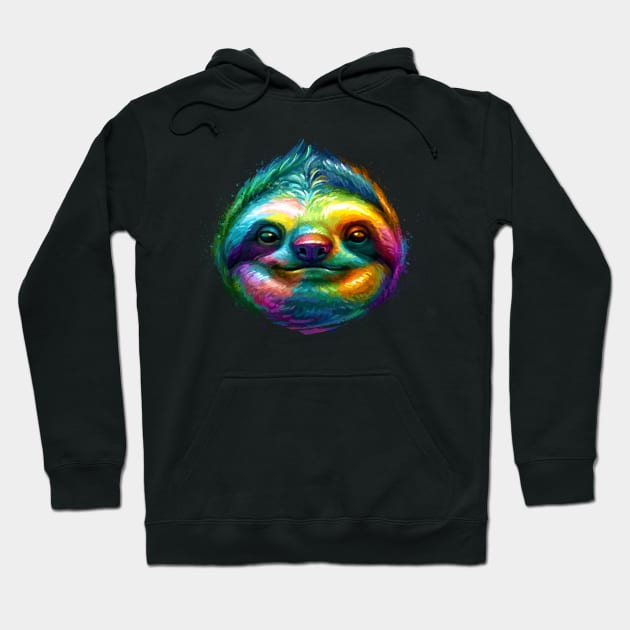 Colorful Sloth Hoodie by stonemask